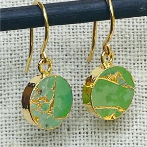 NEW Green Mohave Turquoise Earrings